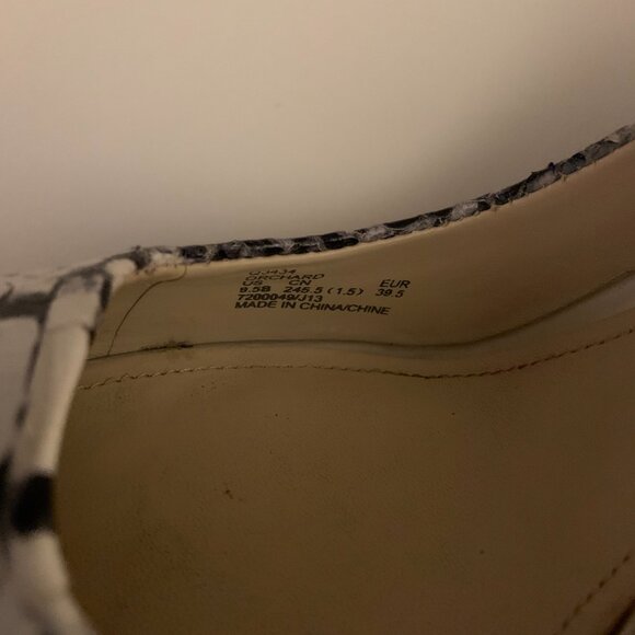 Coach Orchard black & white snake skin wedge heels women's size 9.5 B - Picture 6 of 9